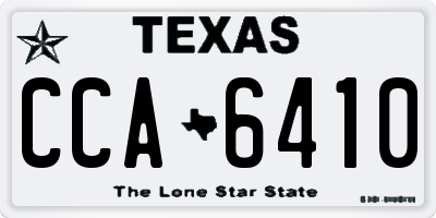 TX license plate CCA6410