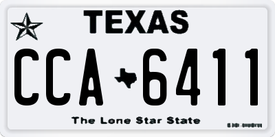 TX license plate CCA6411
