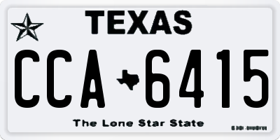 TX license plate CCA6415