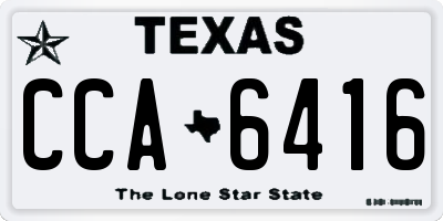 TX license plate CCA6416