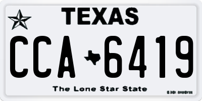 TX license plate CCA6419
