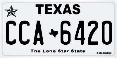 TX license plate CCA6420