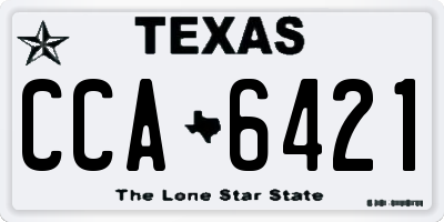 TX license plate CCA6421