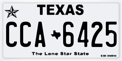 TX license plate CCA6425