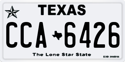 TX license plate CCA6426
