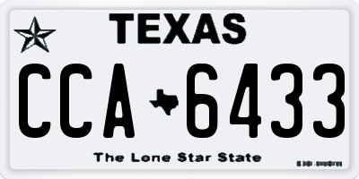 TX license plate CCA6433