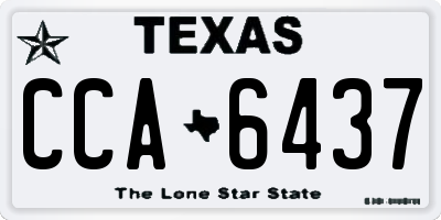 TX license plate CCA6437