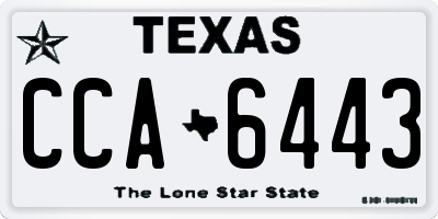 TX license plate CCA6443