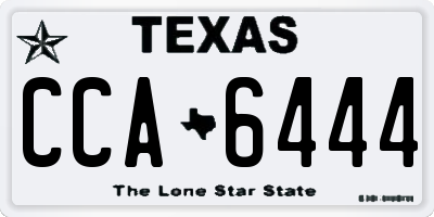 TX license plate CCA6444