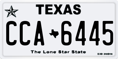 TX license plate CCA6445