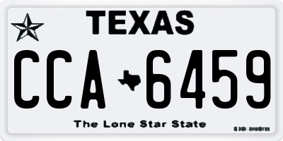 TX license plate CCA6459