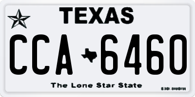 TX license plate CCA6460