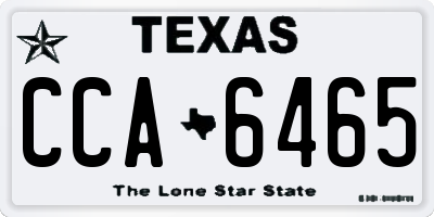 TX license plate CCA6465