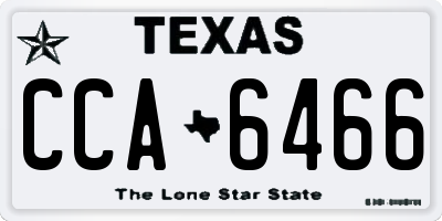 TX license plate CCA6466