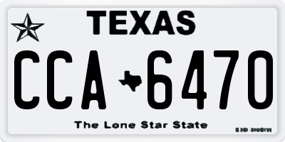 TX license plate CCA6470