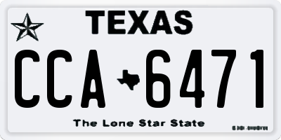 TX license plate CCA6471