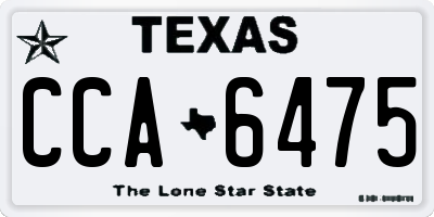 TX license plate CCA6475