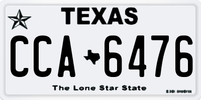 TX license plate CCA6476