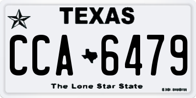 TX license plate CCA6479