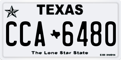 TX license plate CCA6480