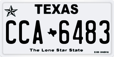 TX license plate CCA6483