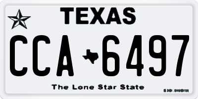 TX license plate CCA6497