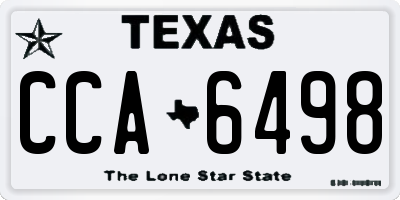 TX license plate CCA6498