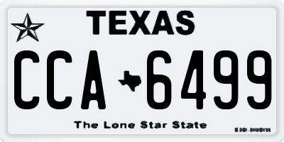 TX license plate CCA6499