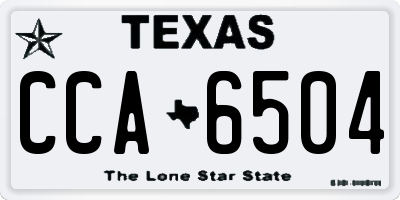 TX license plate CCA6504
