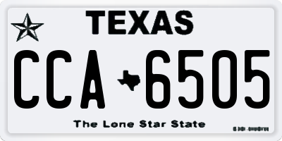 TX license plate CCA6505