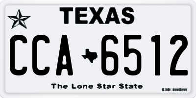 TX license plate CCA6512