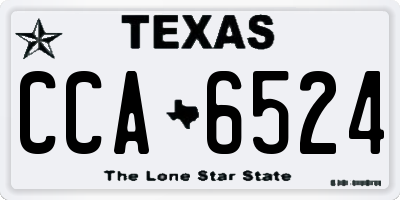 TX license plate CCA6524
