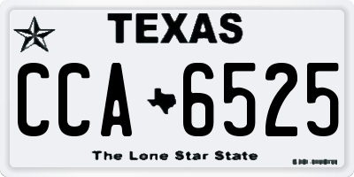 TX license plate CCA6525