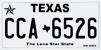 TX license plate CCA6526