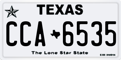 TX license plate CCA6535