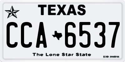 TX license plate CCA6537