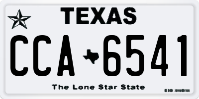 TX license plate CCA6541