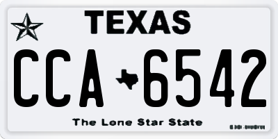 TX license plate CCA6542