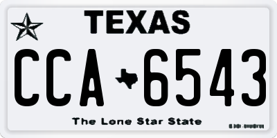 TX license plate CCA6543