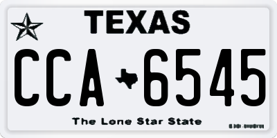 TX license plate CCA6545