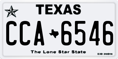 TX license plate CCA6546
