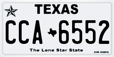 TX license plate CCA6552