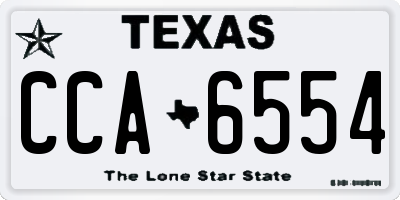 TX license plate CCA6554