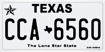 TX license plate CCA6560