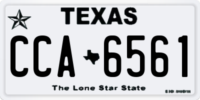 TX license plate CCA6561
