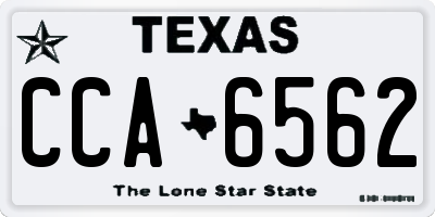 TX license plate CCA6562