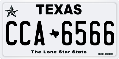 TX license plate CCA6566