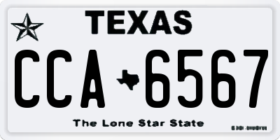 TX license plate CCA6567