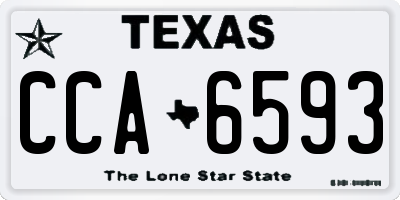 TX license plate CCA6593
