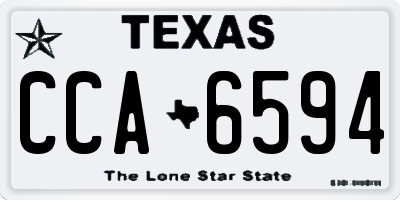 TX license plate CCA6594
